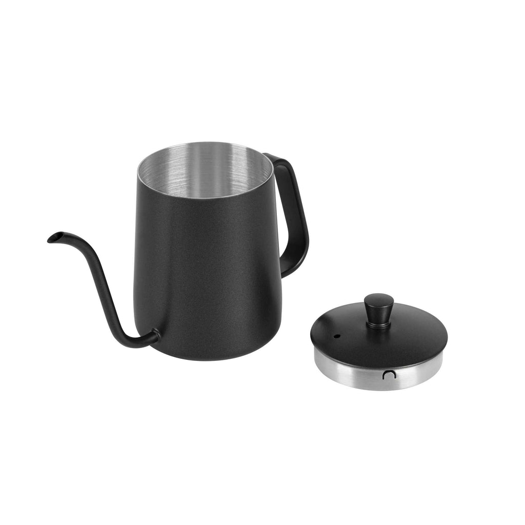 Restpresso 20 oz Black Stainless Steel Pour Over / Gooseneck Kettle - 8 3/4" x 3 1/2" x 5 1/2" - 1 count box