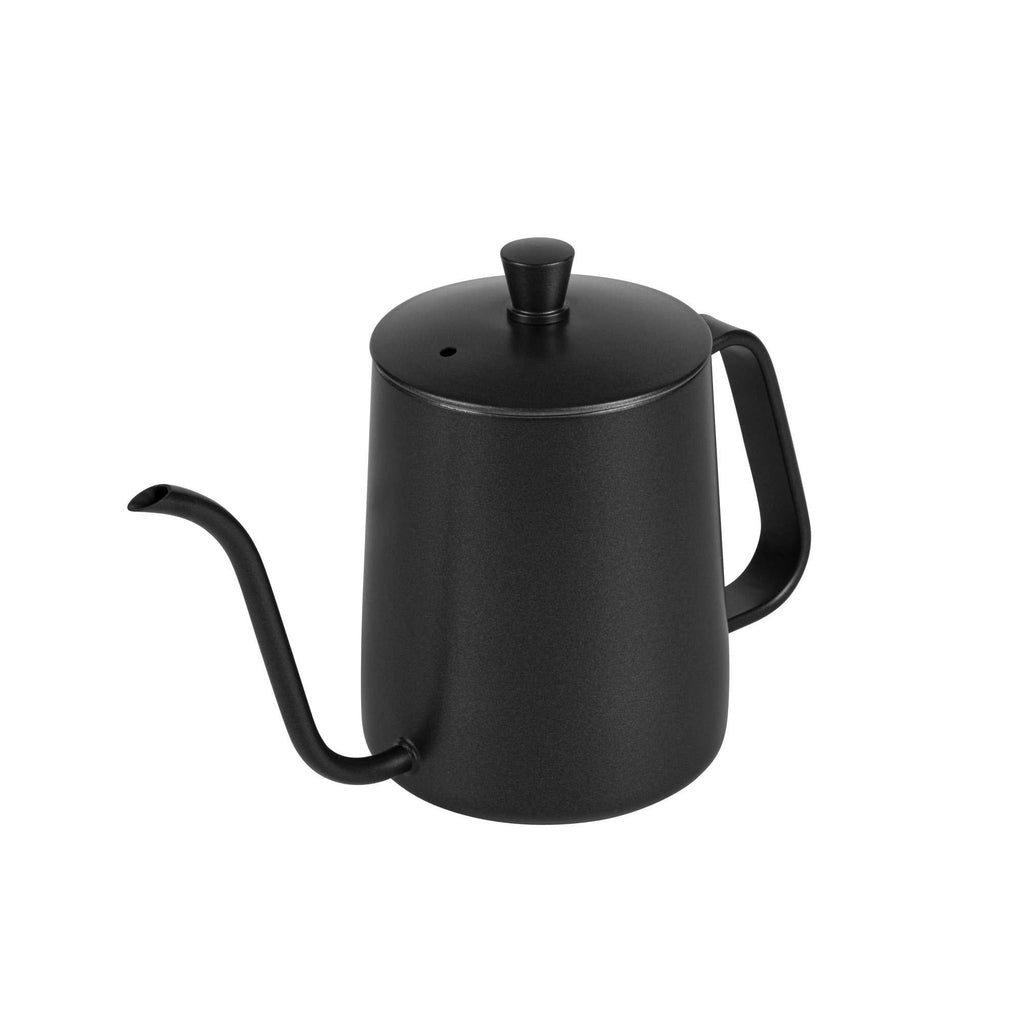 Restpresso 20 oz Black Stainless Steel Pour Over / Gooseneck Kettle - 8 3/4" x 3 1/2" x 5 1/2" - 1 count box