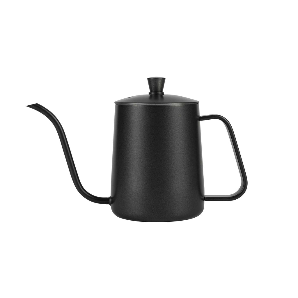 Restpresso 20 oz Black Stainless Steel Pour Over / Gooseneck Kettle - 8 3/4" x 3 1/2" x 5 1/2" - 1 count box