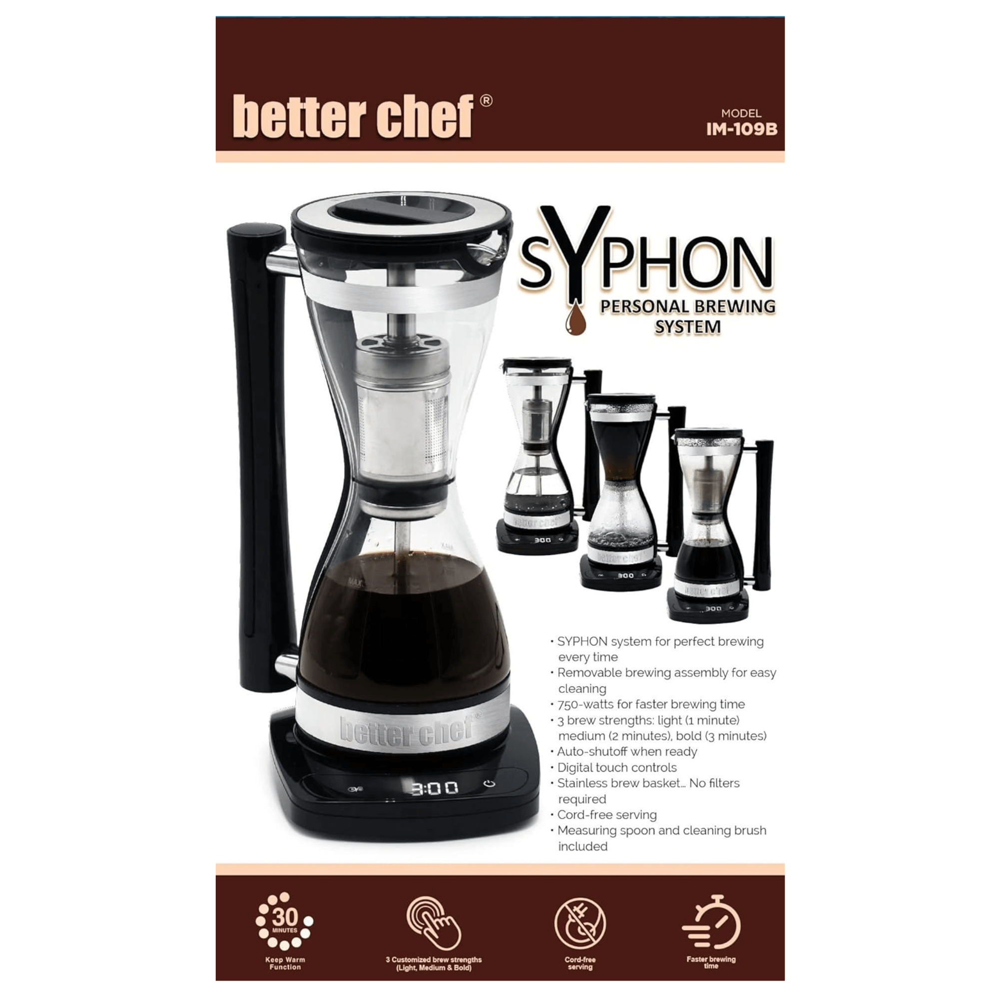 Syphon Percolator Personal Coffee Brewing System