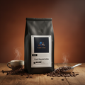 Brazil Single-Origin Coffee bag against warm terracotta backdrop